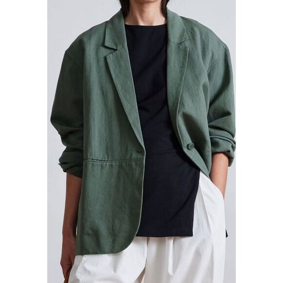 Apiece Apart Oversize Boyfriend Blazer – Thyme Green - S - Picture 2 of 11